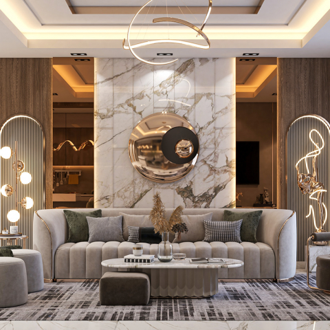 THAM KHẢO 10 MẪU THIẾT KẾ NỘI THẤT PHÒNG KHÁCH LUXURY 